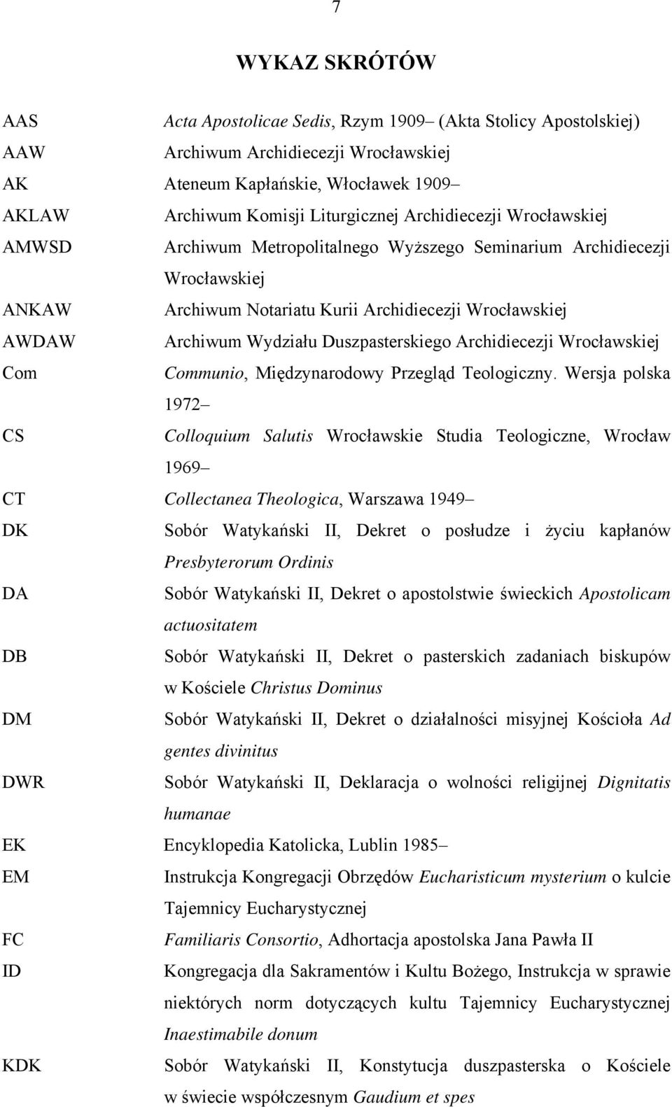 Duszpasterskiego Archidiecezji Wrocławskiej Com Communio, Międzynarodowy Przegląd Teologiczny.