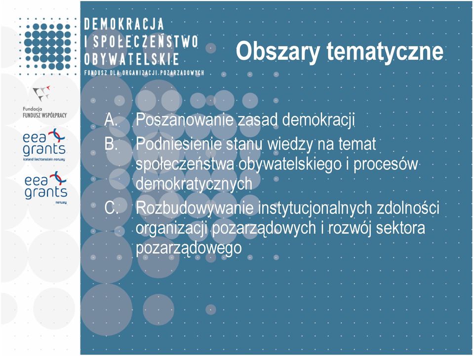 obywatelskiego i procesów demokratycznych C.