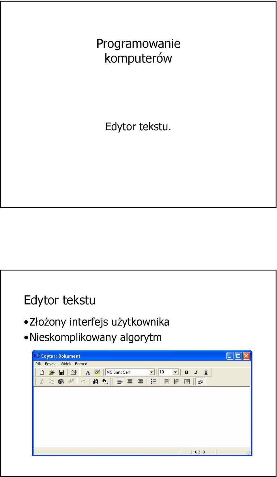 Edytor tekstu Złożony