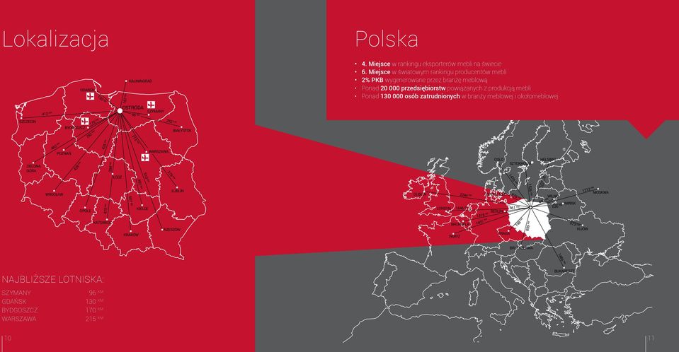 PRAGA 973 KIJÓW 859 SZCZECIN 4. Miejsce w rankingu eksporterów mebli na świecie 6.