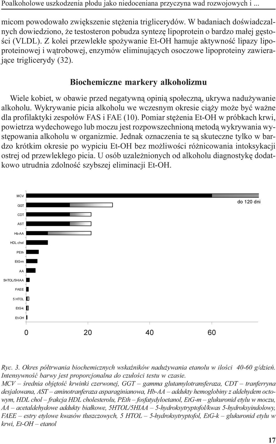 Z kolei przewlek³e spo ywanie Et-OH hamuje aktywnoœæ lipazy lipoproteinowej i w¹trobowej, enzymów eliminuj¹cych osoczowe lipoproteiny zawieraj¹ce triglicerydy (32).