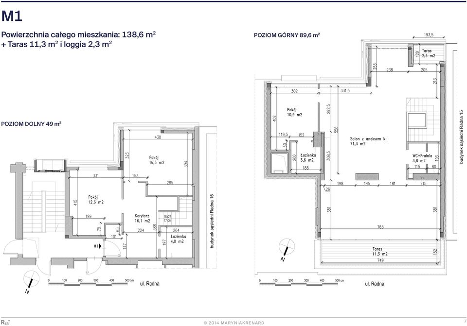 11,3 m 2 i loggia 2,3 m 2