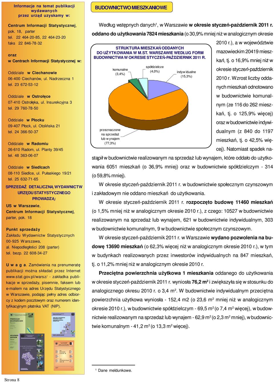 awer M okotó w o chy Wi l an ów U r sy n ów oli bor z O ch o ta ródmi e ci e ISSN 1233-9164 201 0 2010 Informacje na temat publikacji wydawanych przez urz d uzyskamy w: Centrum Informacji