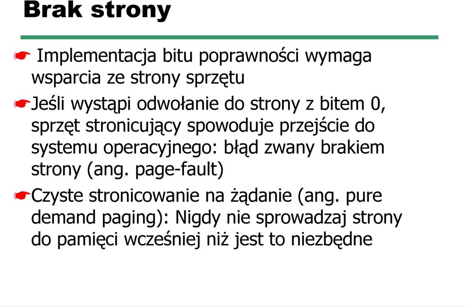 operacyjnego: błąd zwany brakiem strony (ang.