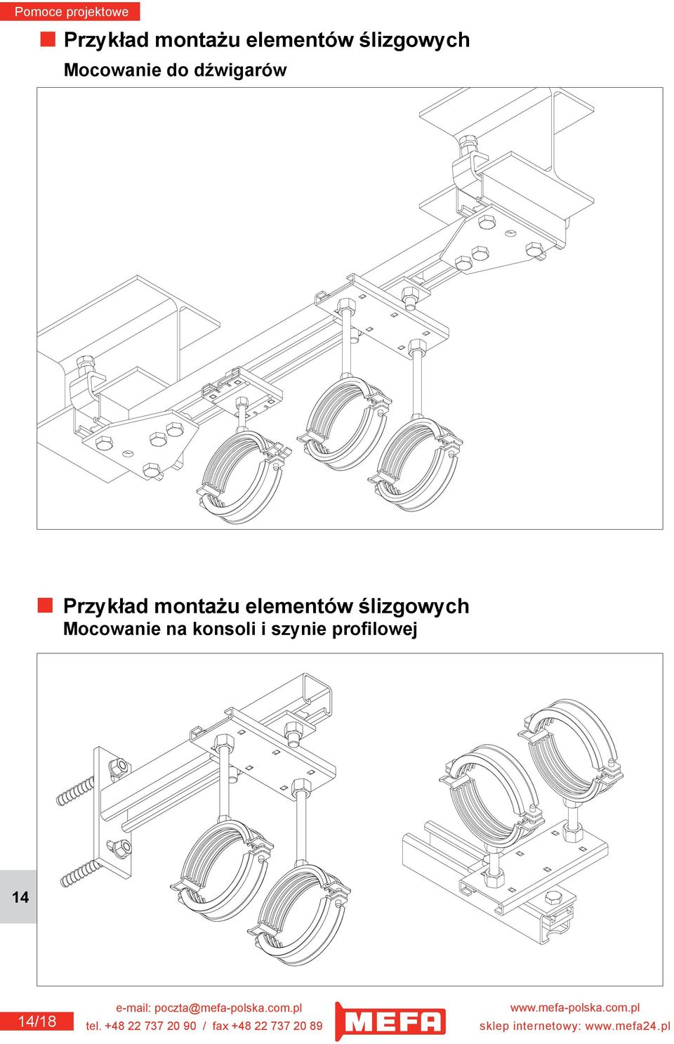 dźwigarów Przykład montażu elementów