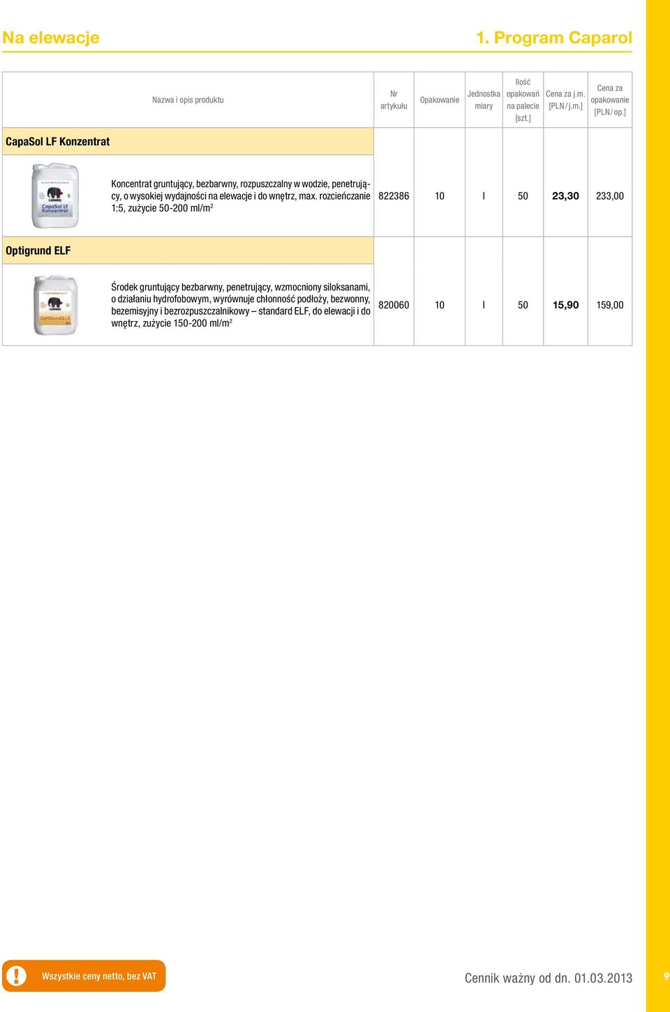 CapaSol LF Konzentrat Koncentrat gruntujący, bezbarwny, rozpuszczalny w wodzie, penetrujący, o wysokiej wydajności na elewacje i do