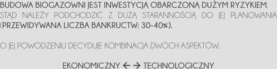 (PRZEWIDYWANA LICZBA BANKRUCTW: 30-40%).