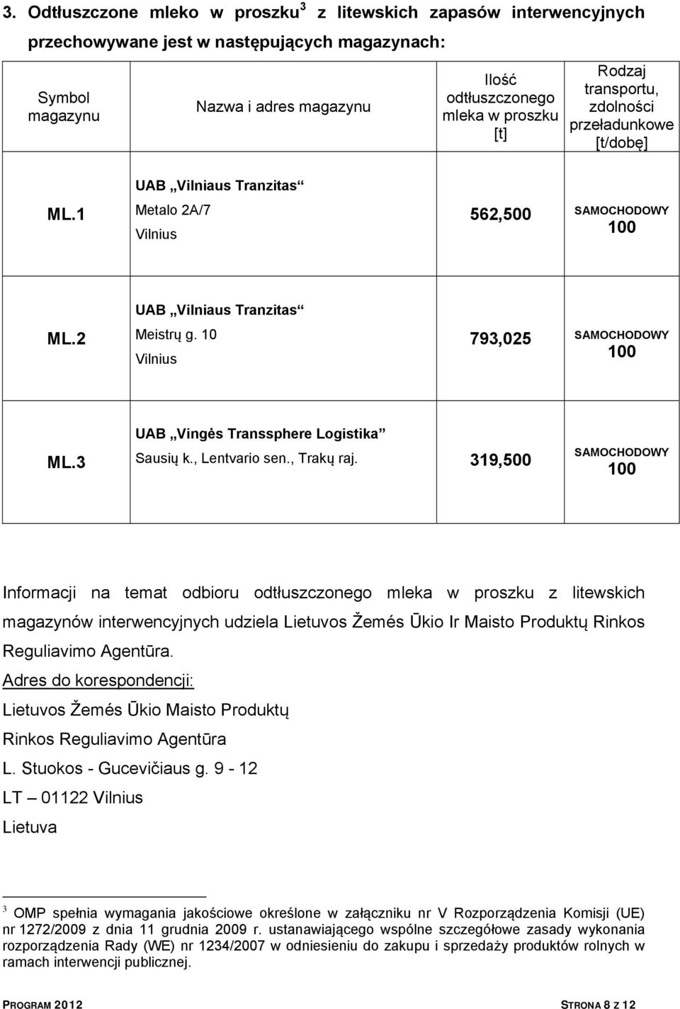 3 UAB Vingės Transsphere Logistika Sausių k., Lentvario sen., Trakų raj.