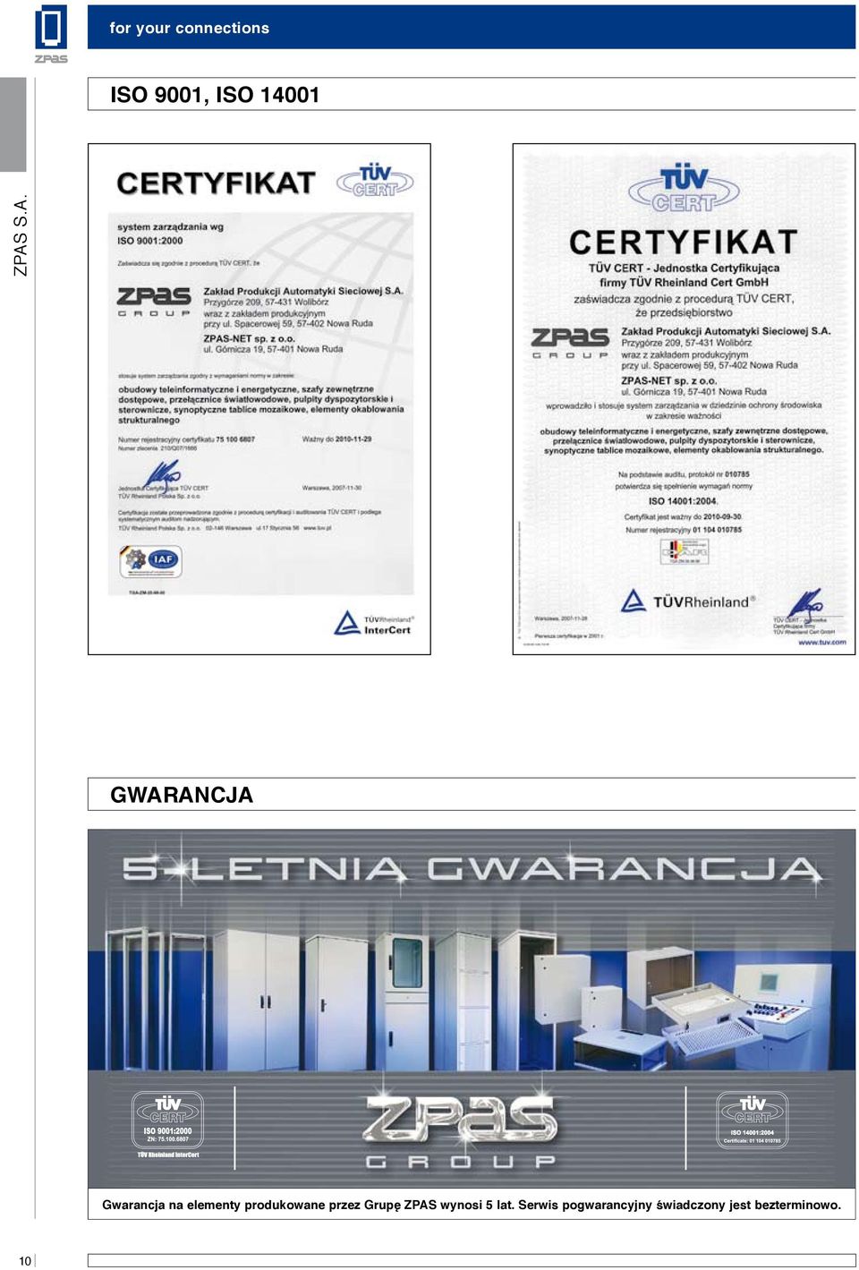 produkowane przez Grupę ZPAS wynosi 5 lat.