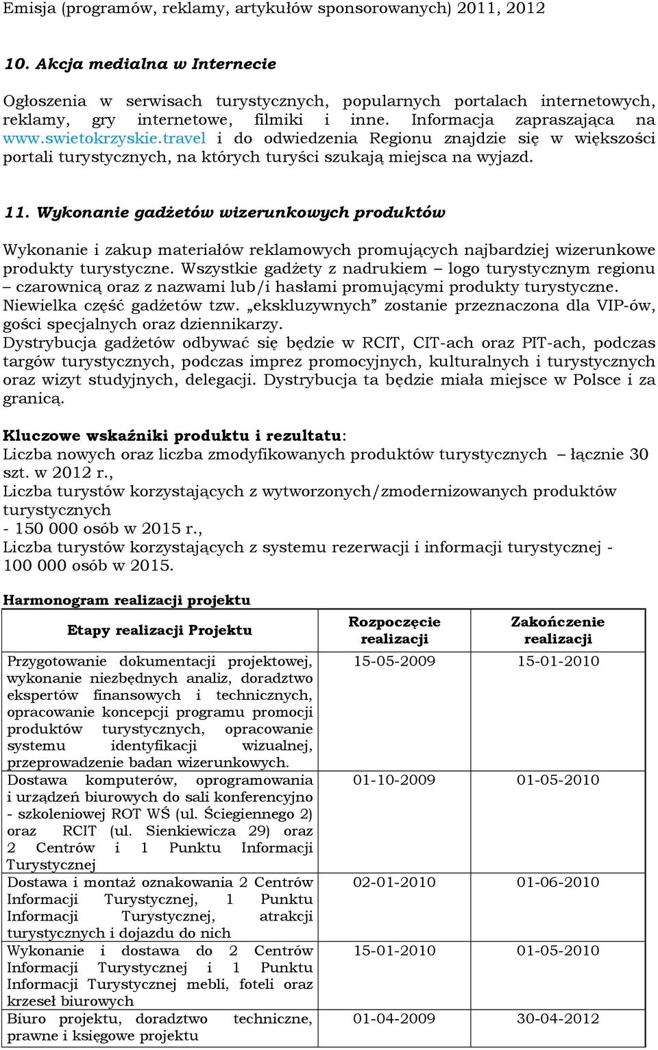 travel i do odwiedzenia Regionu znajdzie się w większości portali turystycznych, na których turyści szukają miejsca na wyjazd. 11.