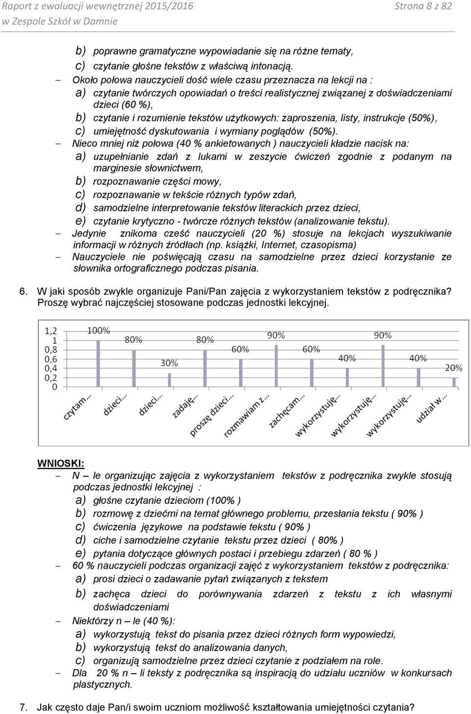 użytkowych: zaproszenia, listy, instrukcje (50%), c) umiejętność dyskutowania i wymiany poglądów (50%).