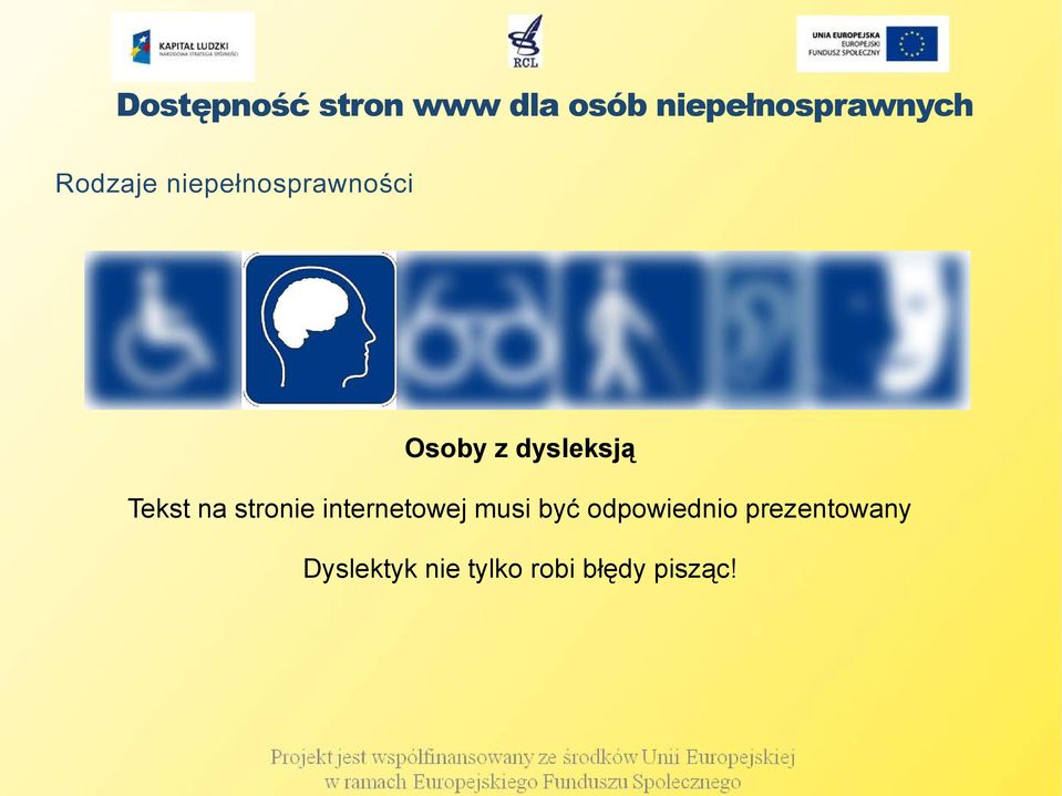 internetowej musi być odpowiednio