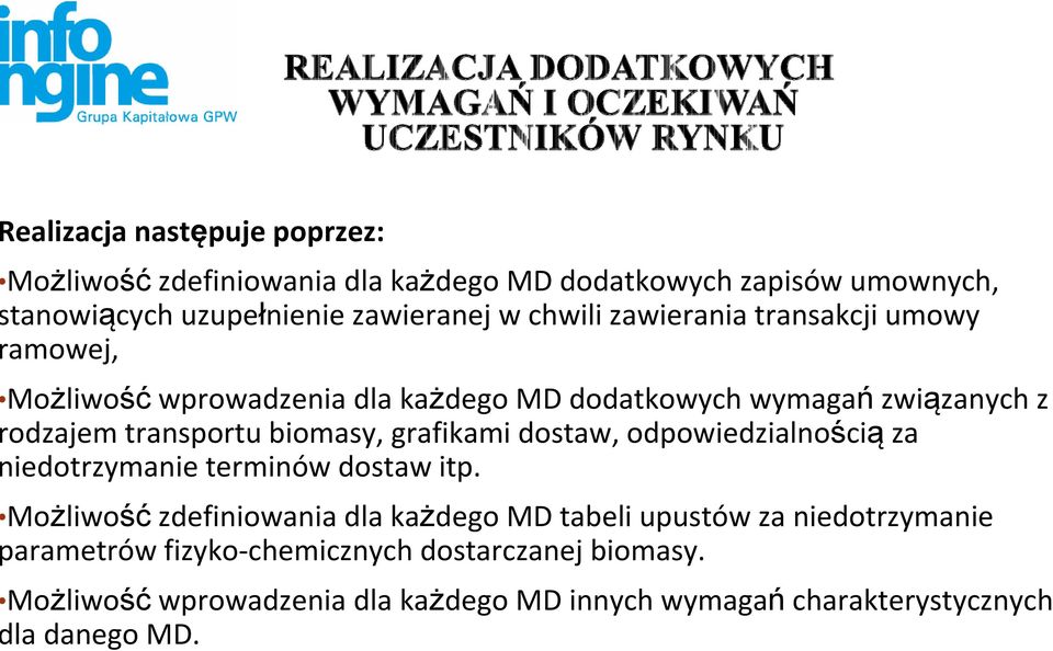 biomasy, grafikami dostaw, odpowiedzialnością za iedotrzymanie terminów dostaw itp.