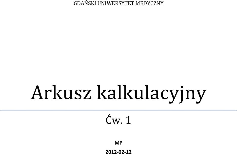 MEDYCZNY Arkusz