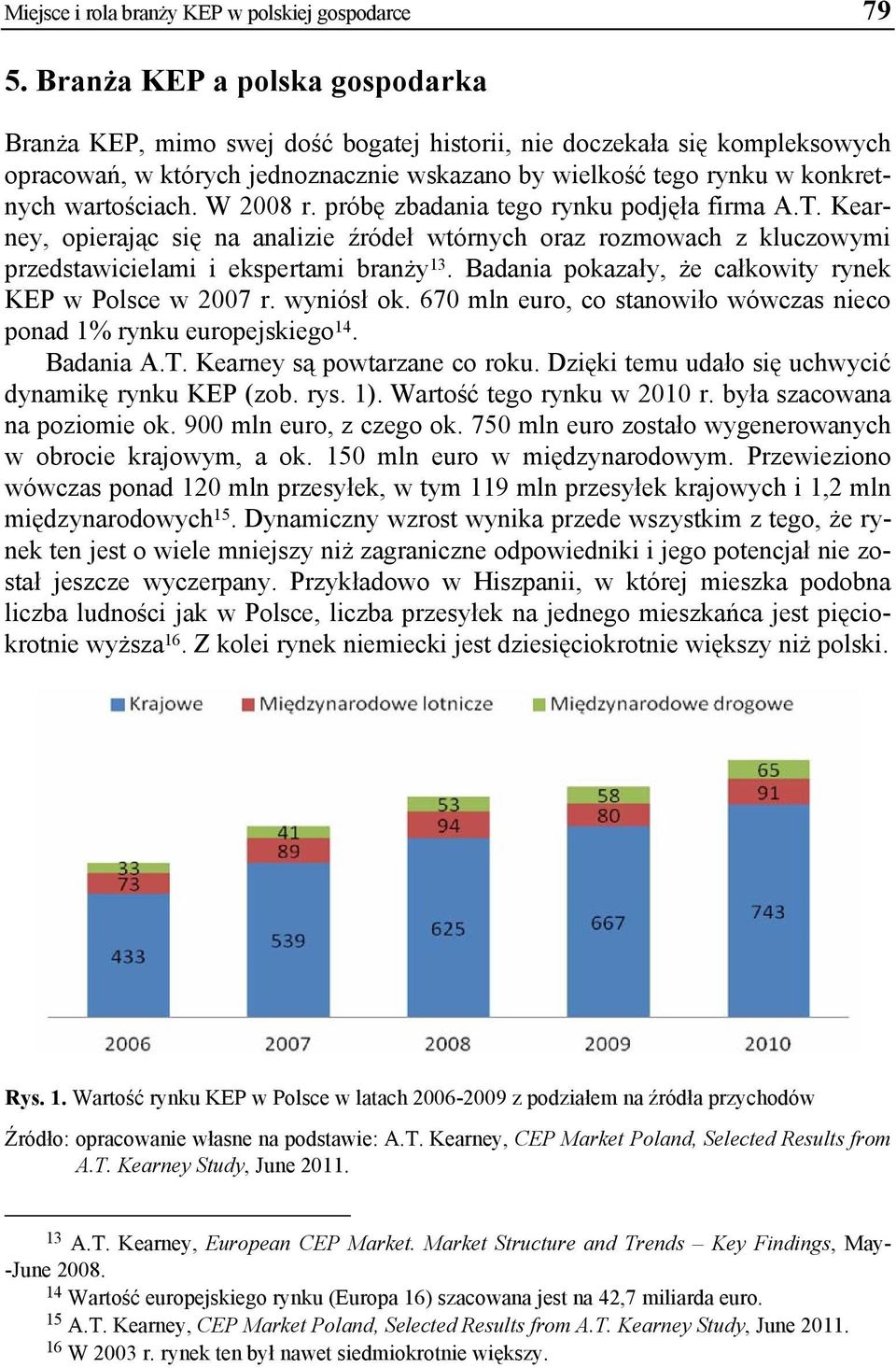 wartościach. W 2008 r. próbę zbadania tego rynku podjęła firma A.T. Kearney, opierając się na analizie źródeł wtórnych oraz rozmowach z kluczowymi przedstawicielami i ekspertami branży 13.