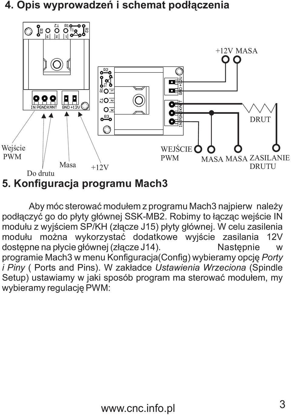 Robimy to ³¹cz¹c wejœcie IN modu³u z wyjœciem SP/KH (z³¹cze J15) p³yty g³ównej.