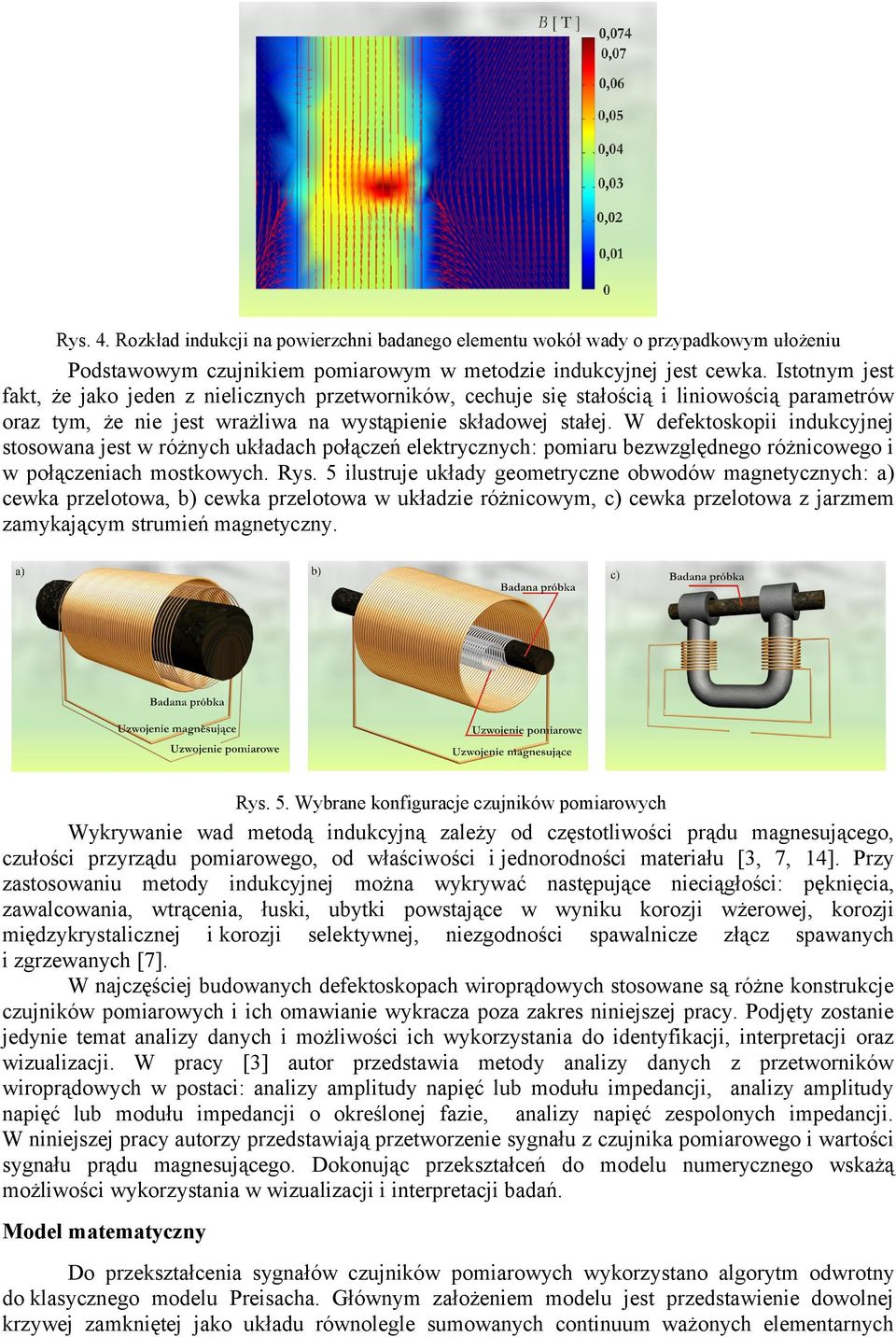 W defektoskopii indukcyjnej stosowana jest w różnych układach połączeń elektrycznych: pomiaru bezwzględnego różnicowego i w połączeniach mostkowych. Rys.