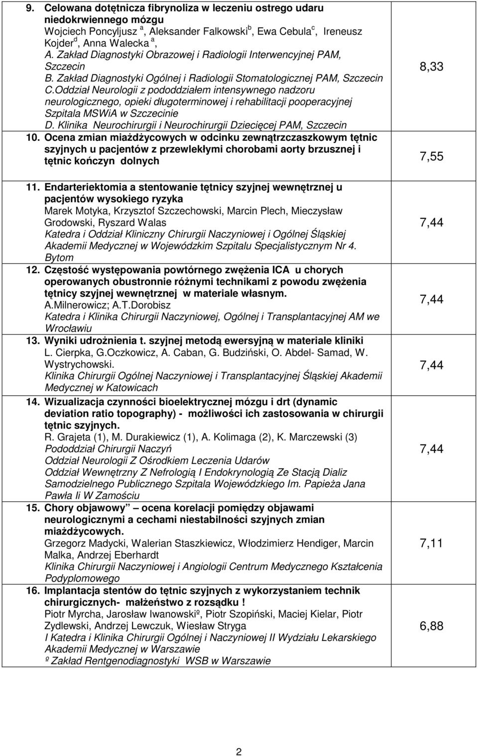 Oddział Neurologii z pododdziałem intensywnego nadzoru neurologicznego, opieki długoterminowej i rehabilitacji pooperacyjnej Szpitala MSWiA w Szczecinie D.