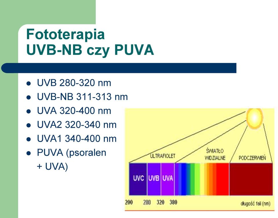 320-400 nm UVA2 320-340 nm UVA1