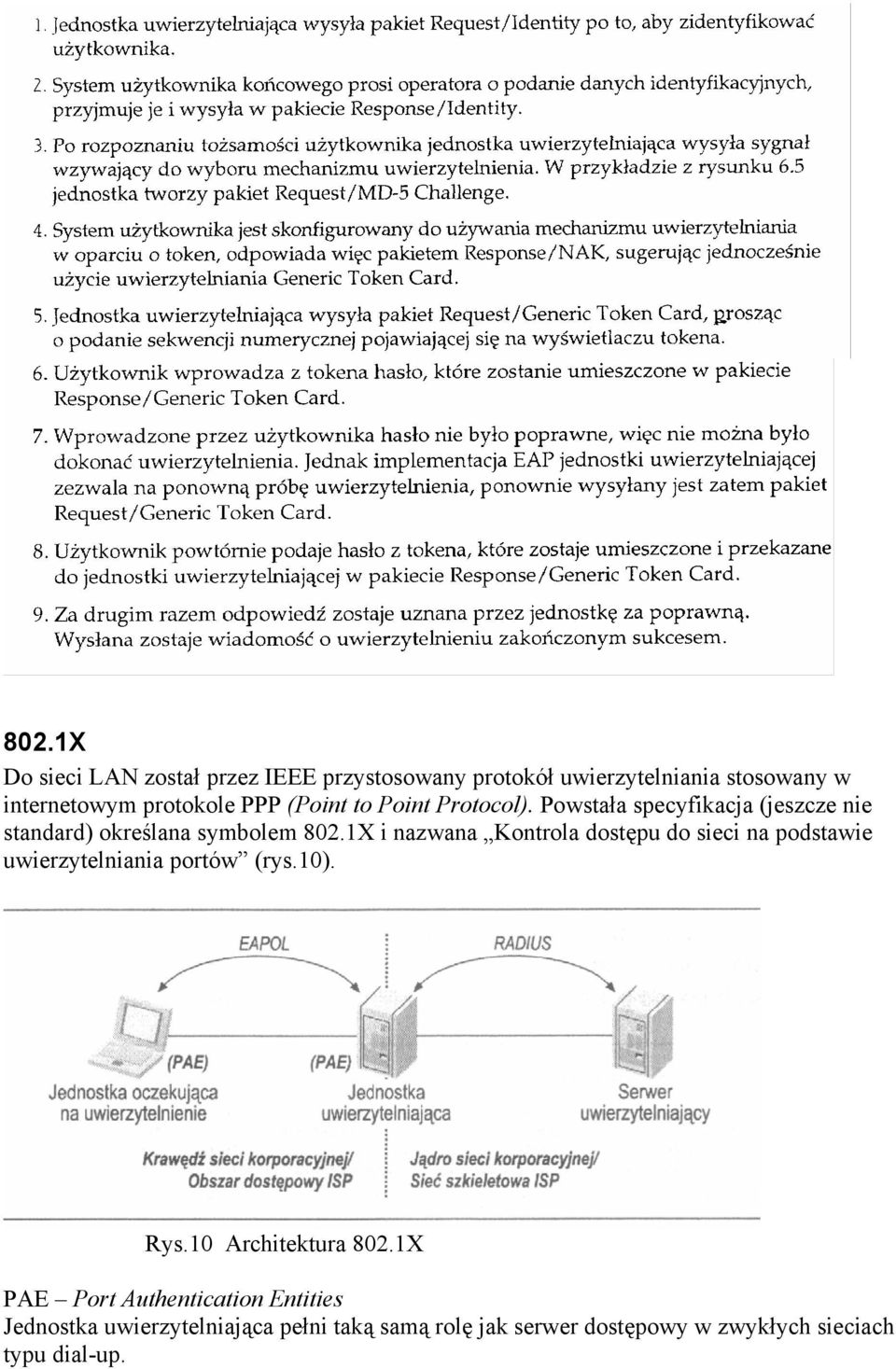 1X i nazwana Kontrola dostępu do sieci na podstawie uwierzytelniania portów (rys.10). Rys.10 Architektura 802.