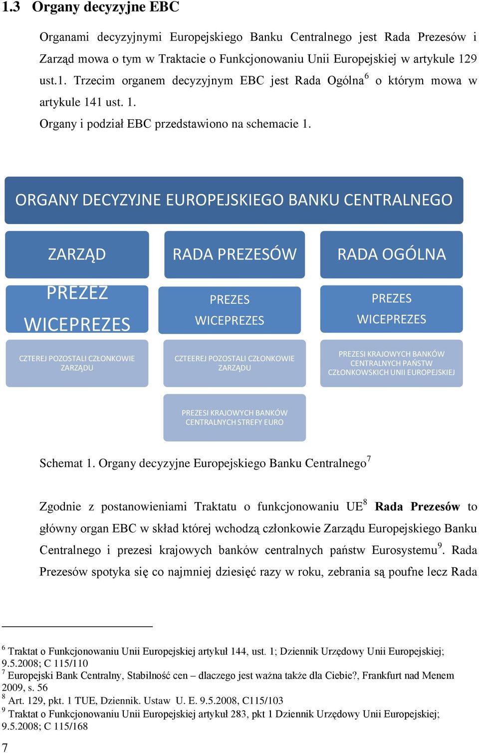 ORGANY DECYZYJNE EUROPEJSKIEGO BANKU CENTRALNEGO ZARZĄD PREZEZ WICEPREZES CZTEREJ POZOSTALI CZŁONKOWIE ZARZĄDU RADA PREZESÓW PREZES WICEPREZES CZTEEREJ POZOSTALI CZŁONKOWIE ZARZĄDU RADA OGÓLNA PREZES