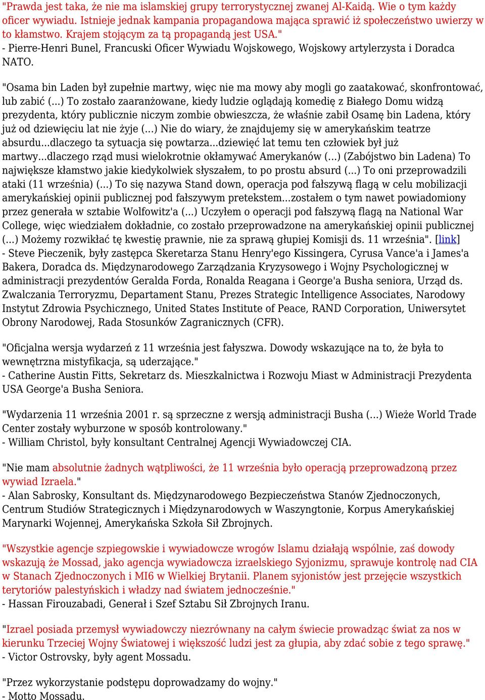 " - Pierre-Henri Bunel, Francuski Oficer Wywiadu Wojskowego, Wojskowy artylerzysta i Doradca NATO.