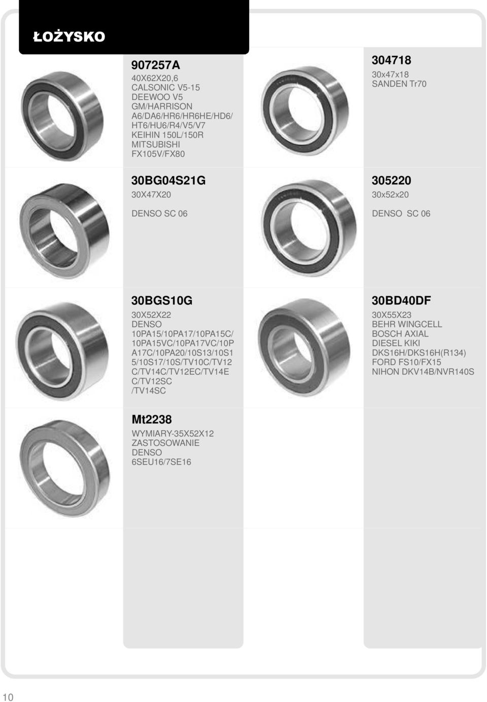 10PA15VC/10PA17VC/10P A17C/10PA20/10S13/10S1 5/10S17/10S/TV10C/TV12 C/TV14C/TV12EC/TV14E C/TV12SC /TV14SC 30BD40DF 30X55X23 BEHR