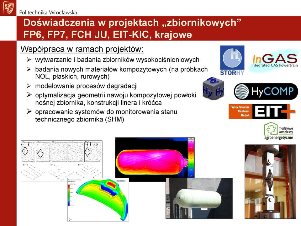 NOL, płaskich, rurowych) modelowanie procesów degradacji optymalizacja geometrii nawoju kompozytowej powłoki