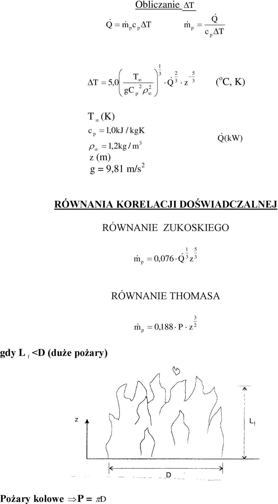 DOŚWIADCZALNEJ RÓWNANIE ZUKOSKIEGO 0,076 Q z 5