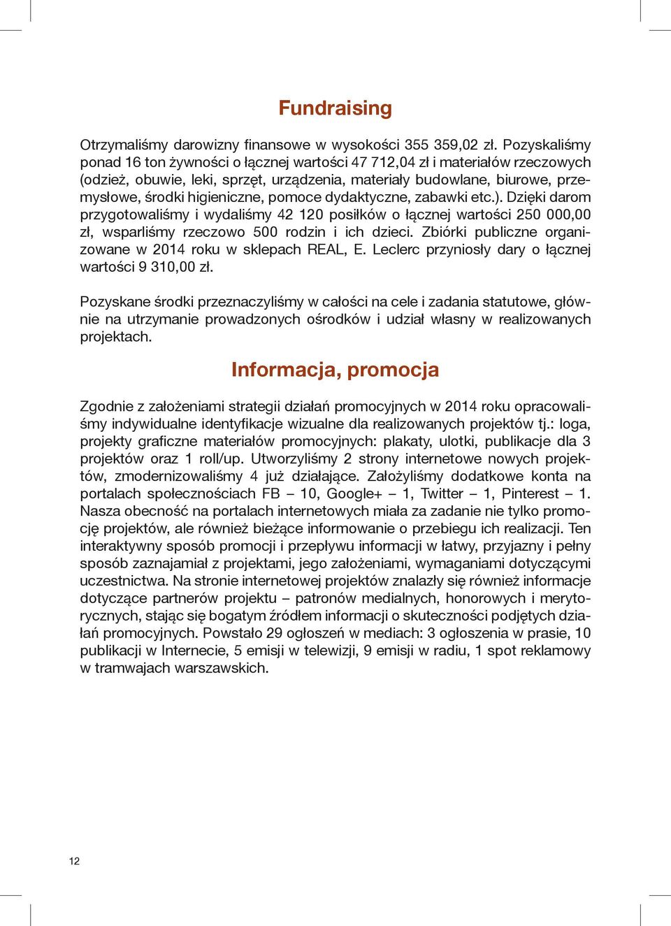 pomoce dydaktyczne, zabawki etc.). Dzięki darom przygotowaliśmy i wydaliśmy 42 120 posiłków o łącznej wartości 250 000,00 zł, wsparliśmy rzeczowo 500 rodzin i ich dzieci.