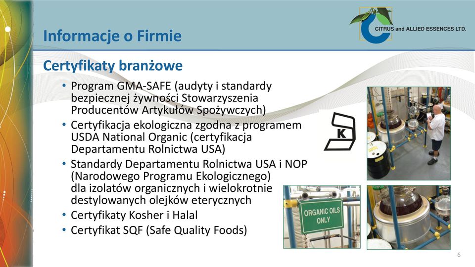 Departamentu Rolnictwa USA) Standardy Departamentu Rolnictwa USA i NOP (Narodowego Programu Ekologicznego) dla