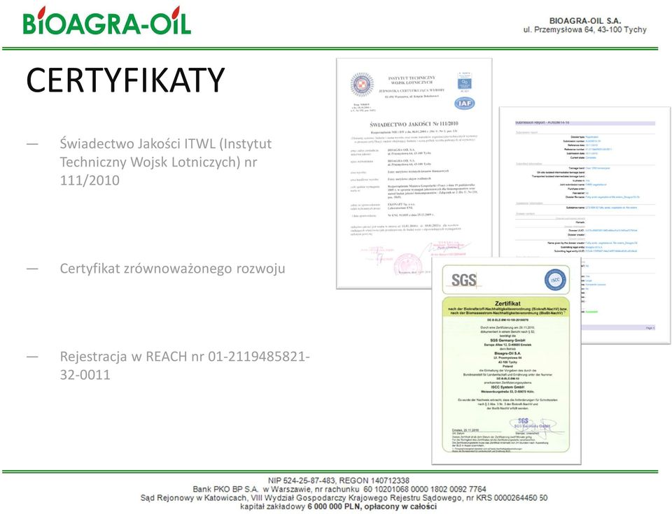 111/2010 Certyfikat zrównoważonego