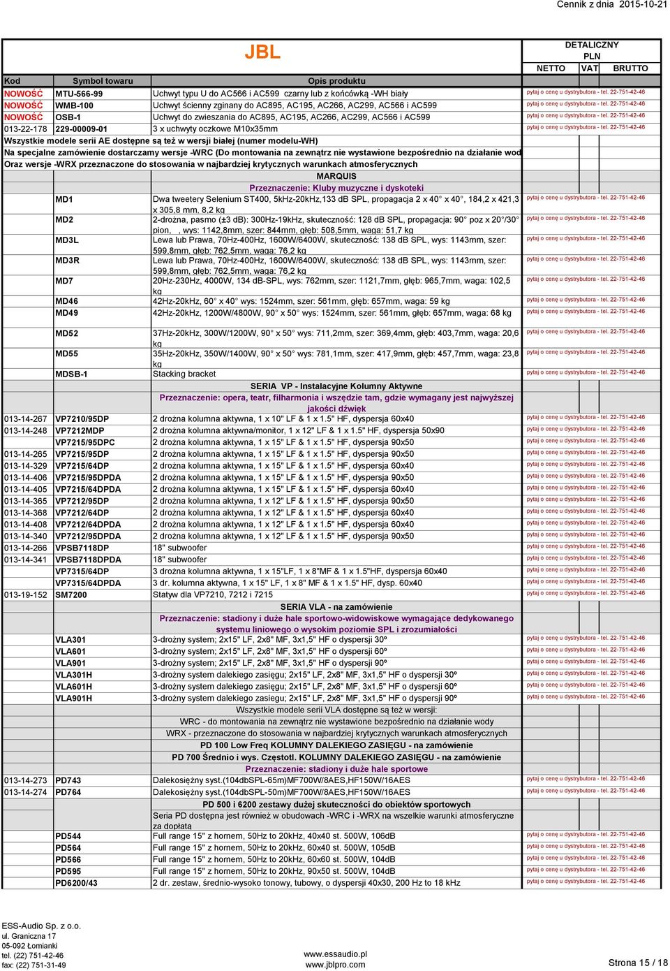 dostarczamy wersje -WRC (Do montowania na zewnątrz nie wystawione bezpośrednio na działanie wody) Oraz wersje -WRX przeznaczone do stosowania w najbardziej krytycznych warunkach atmosferycznych