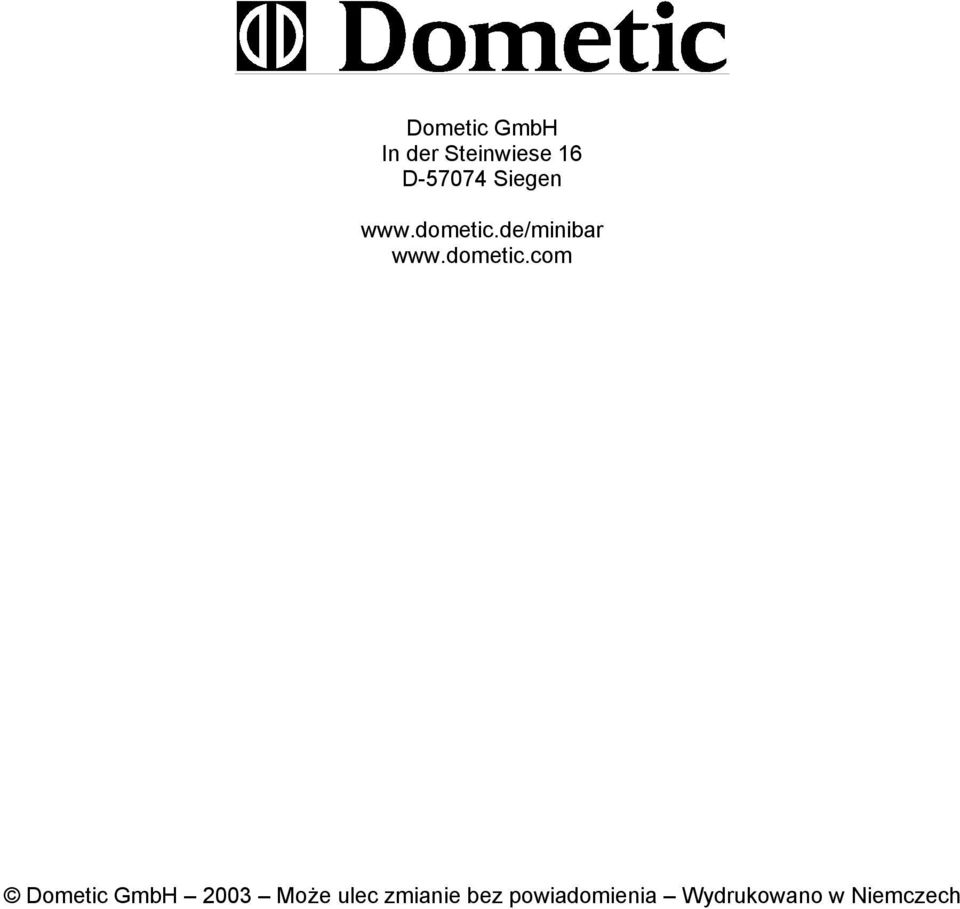 de/minibar www.dometic.