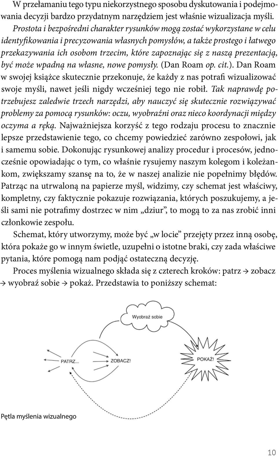 zapoznając się z naszą prezentacją, być może wpadną na własne, nowe pomysły. (Dan Roam op. cit.).