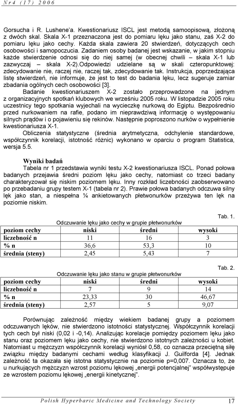 Zadaniem osoby badanej jest wskazanie, w jakim stopniu każde stwierdzenie odnosi się do niej samej (w obecnej chwili skala X-1 lub zazwyczaj skala X-2).