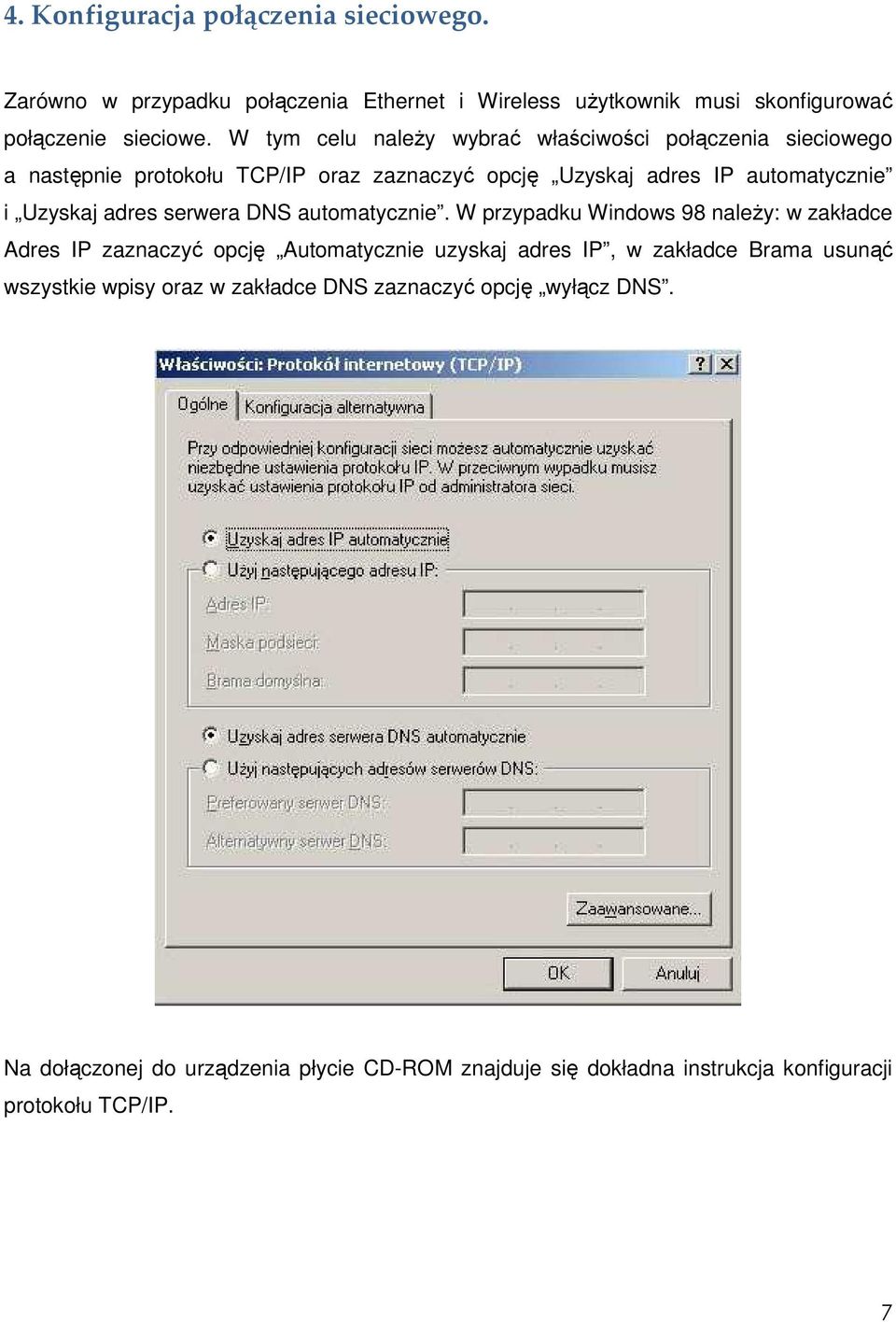 adres serwera DNS automatycznie.