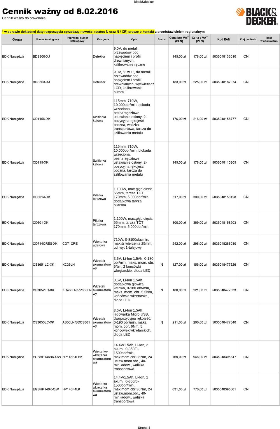 0V, "3 w 1", do metali, przewodów pod BDK Narzędzia BDS303-XJ Detektor napięciem i profili drewnianych, wyświetlacz 183,00 zł 225,00 zł 5035048187074 CN LCD, kalibronie autom. 115mm, 710W, 10.