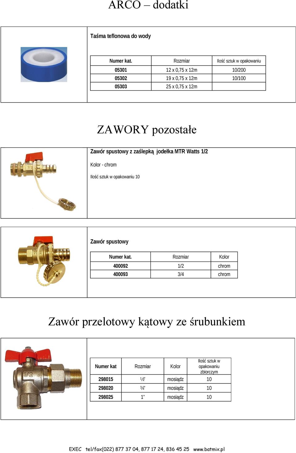 zaślepką jodełka MTR Watts 1/2-10 Zawór spustowy 400092 1/2 400093 3/4 Zawór