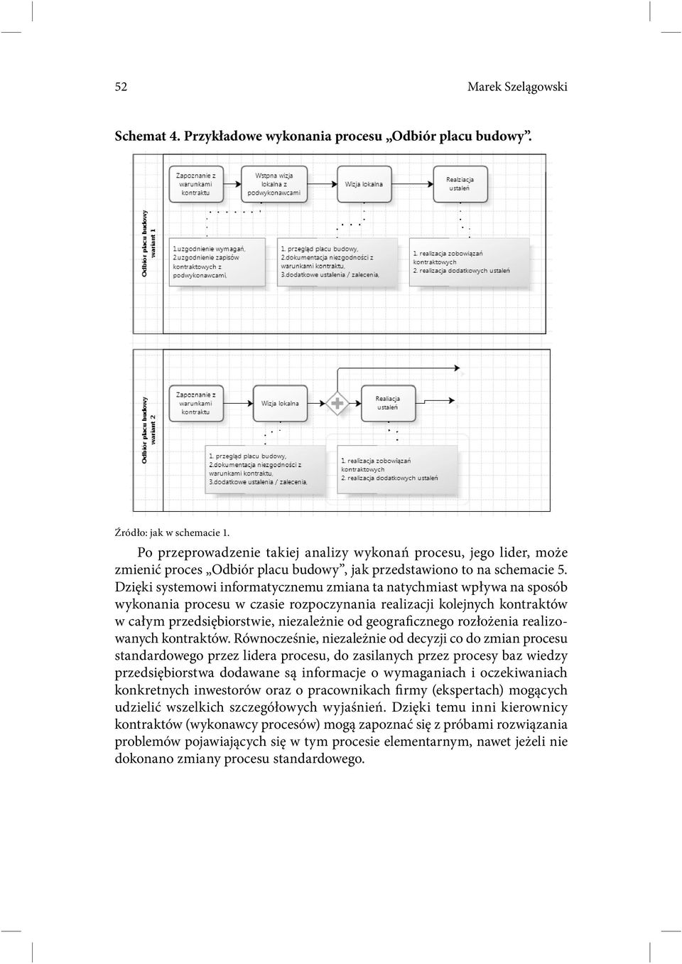 Dzięki systemowi informatycznemu zmiana ta natychmiast wpływa na sposób wykonania procesu w czasie rozpoczynania realizacji kolejnych kontraktów w całym przedsiębiorstwie, niezależnie od