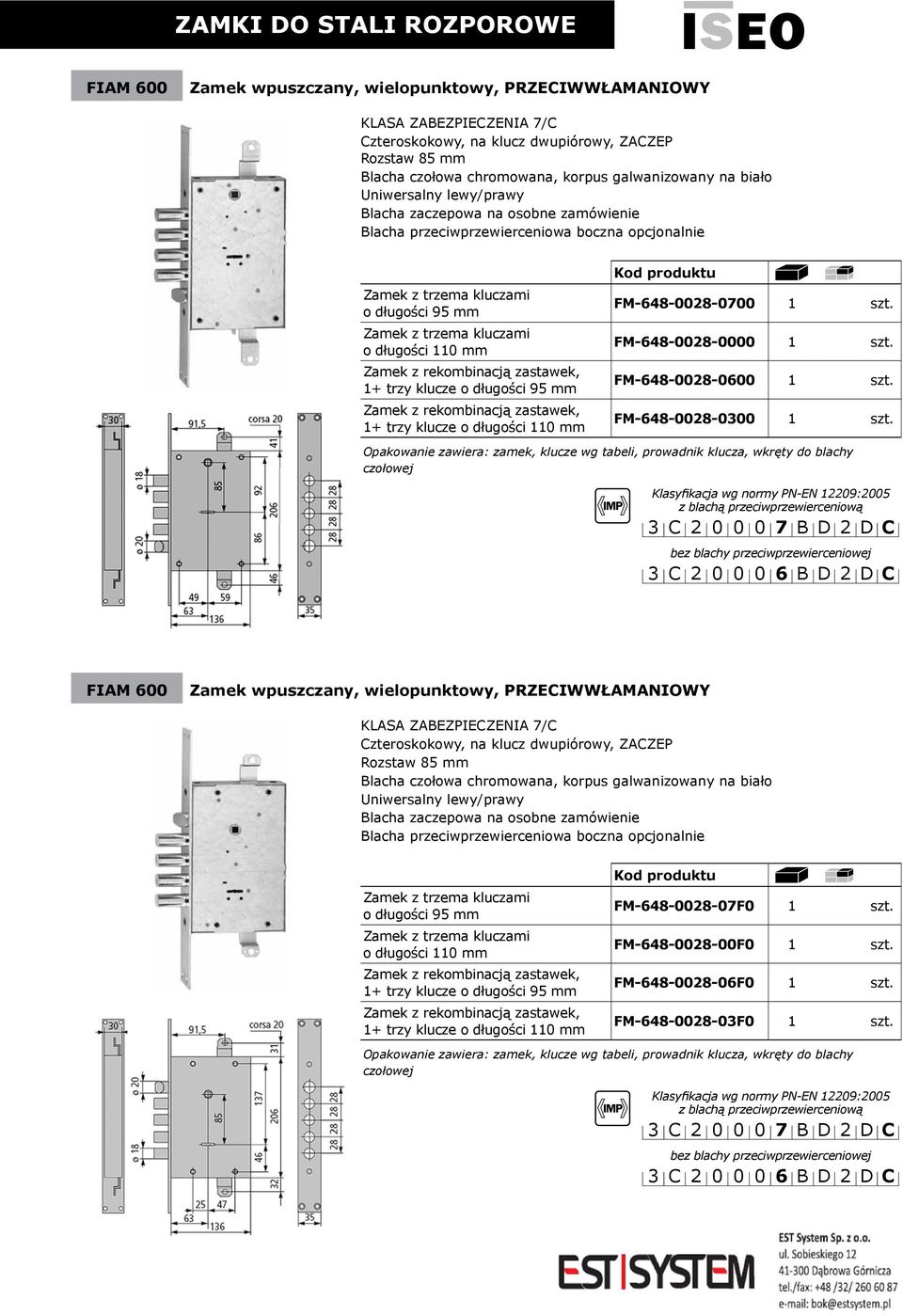 FM-648-0028-0600 1 szt. FM-648-0028-0300 1 szt.