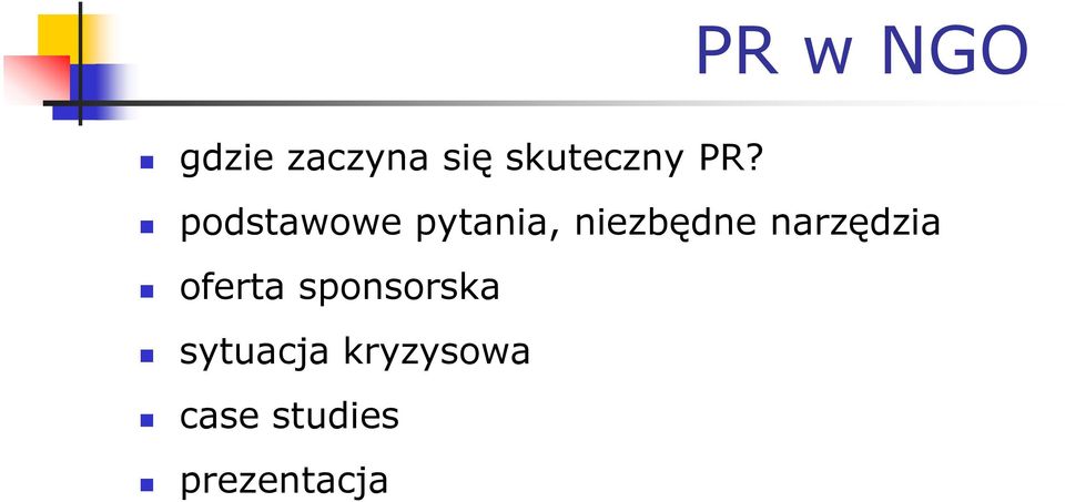 podstawowe pytania, niezbędne