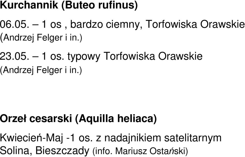 1 os. typowy Torfowiska Orawskie (Andrzej Felger i in.