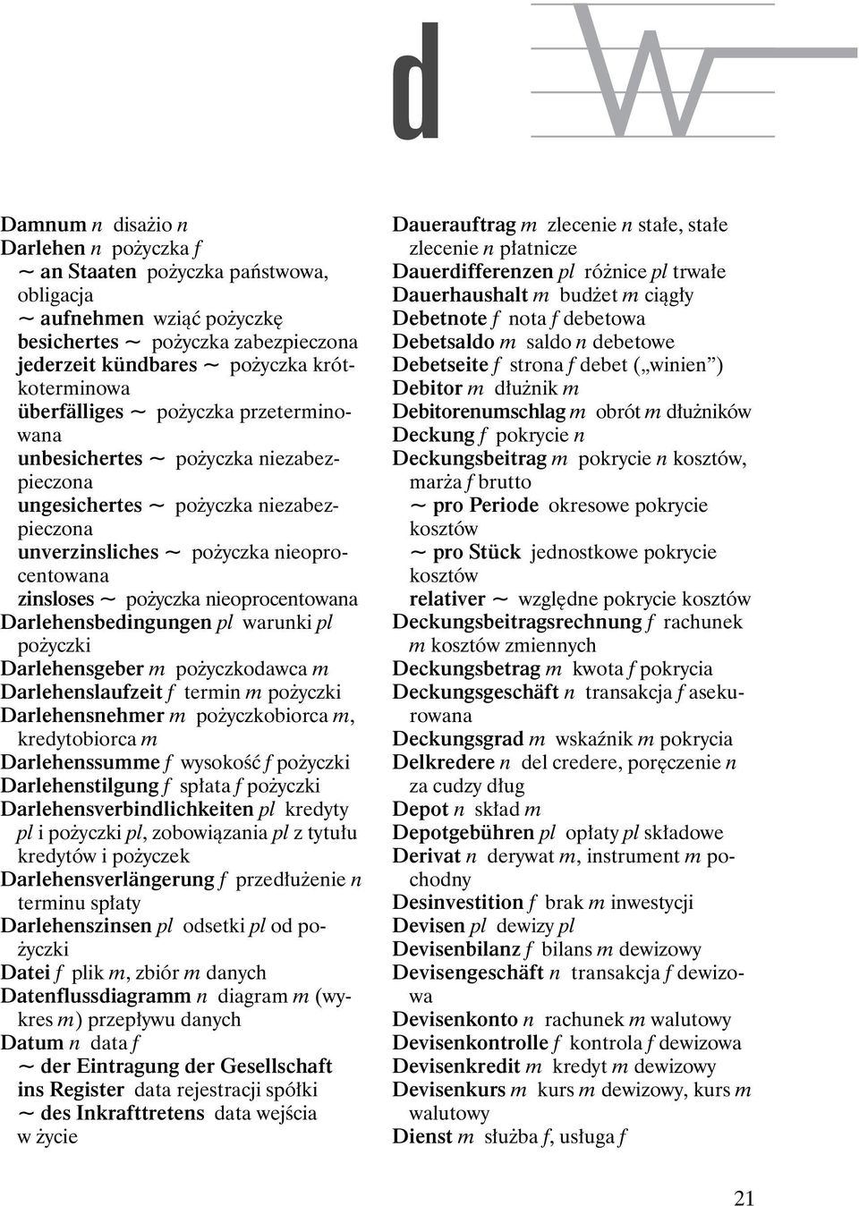 nieoprocentowana Darlehensbedingungen pl warunki pl pożyczki Darlehensgeber m pożyczkodawca m Darlehenslaufzeit f termin m pożyczki Darlehensnehmer m pożyczkobiorca m, kredytobiorca m Darlehenssumme