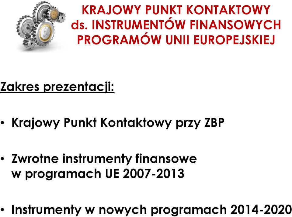 instrumenty finansowe w programach UE