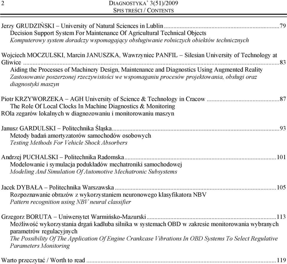 JANUSZKA, Wawrzyniec PANFIL Silesian University of Technology at Gliwice.