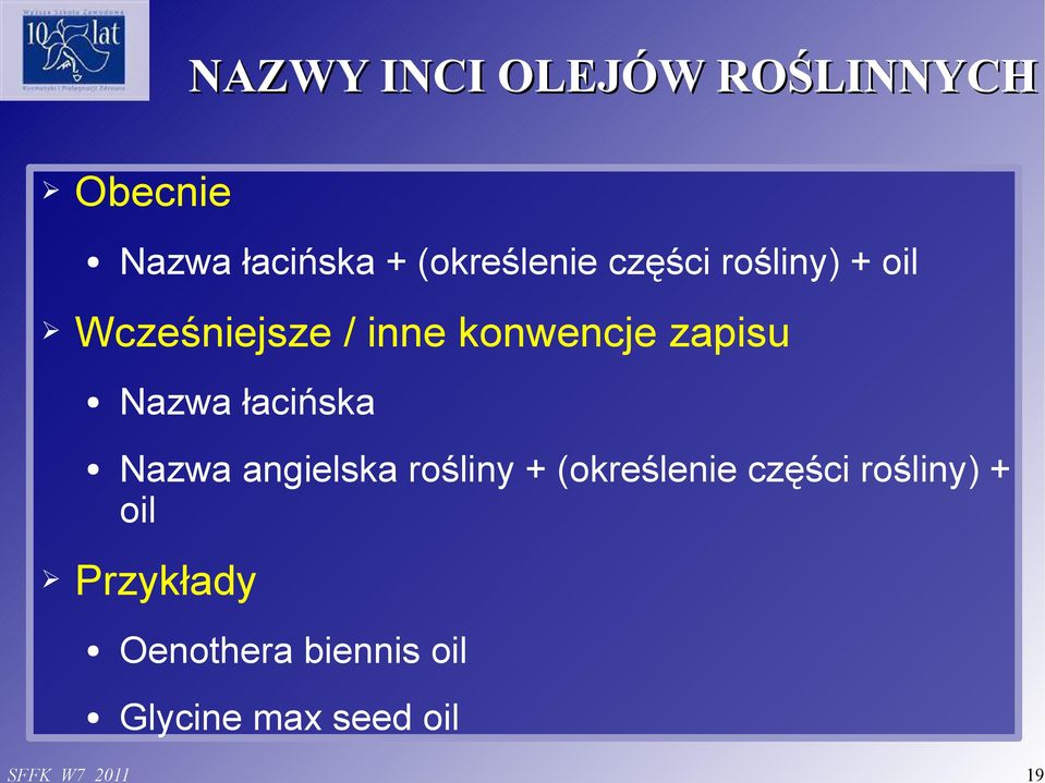 konwencje zapisu Nazwa łacińska Nazwa angielska rośliny +