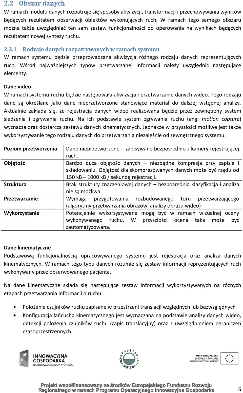 2.1 Rodzaje danych rozpatrywanych w ramach systemu W ramach systemu będzie przeprowadzana akwizycja różnego rodzaju danych reprezentujących ruch.