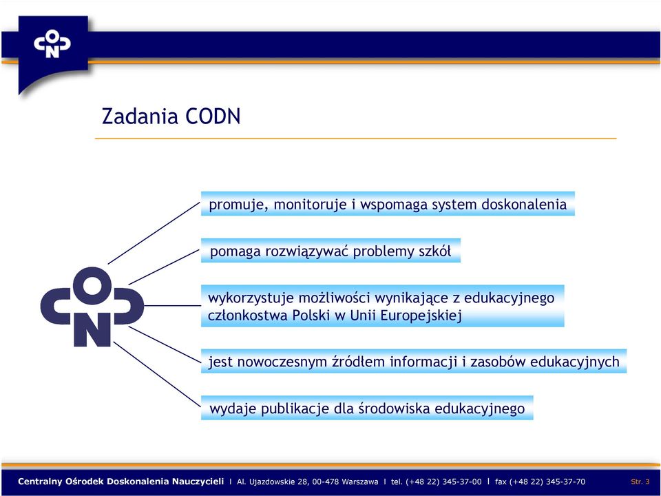 źródłem informacji i zasobów edukacyjnych wydaje publikacje dla środowiska edukacyjnego Centralny Ośrodek