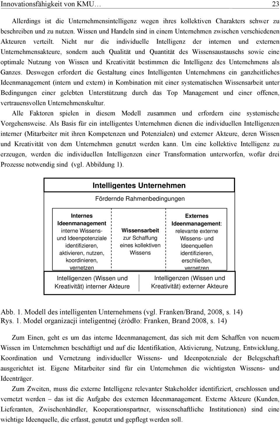 Nicht nur die individuelle Intelligenz der internen und externen Unternehmensakteure, sondern auch Qualität und Quantität des Wissensaustauschs sowie eine optimale Nutzung von Wissen und Kreativität